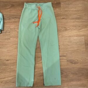 X small Livingston basic scrub pant jade color